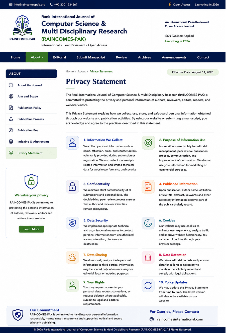 Privacy Statement Pictorial View